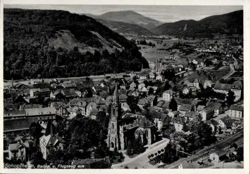 Ak Schopfheim in Baden, Fliegeraufnahme