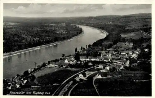 Ak Rheinweiler Bad Bellingen in Baden, Fliegeraufnahme