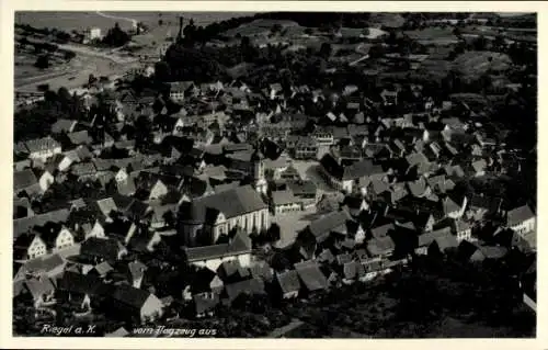 Ak Riegel am Kaiserstuhl, Fliegeraufnahme