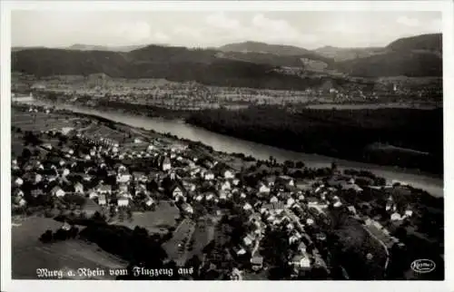 Ak Murg am Hochrhein Baden, Fliegeraufnahme