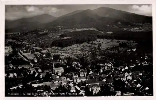 Ak Müllheim in Baden, Panorama, Hochblauen, Fliegeraufnahme