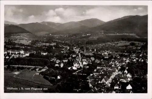 Ak Müllheim in Baden Markgräflerland, Fliegeraufnahme