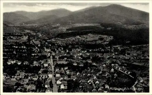 Ak Müllheim in Baden Markgräflerland, Fliegeraufnahme