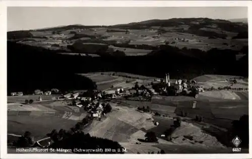 Ak Sankt Märgen im Schwarzwald, Fliegeraufnahme