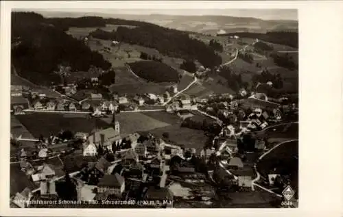 Ak Schonach im Schwarzwald, Fliegeraufnahme