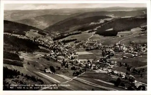 Ak Schonach im Schwarzwald, Fliegeraufnahme