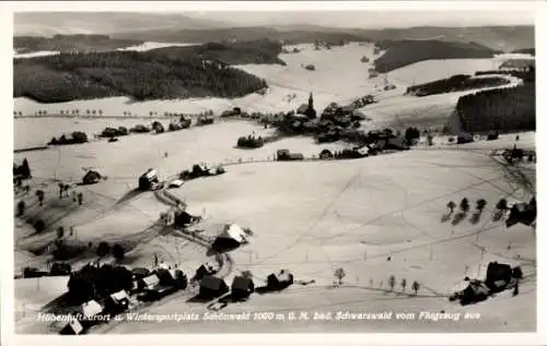 Ak Schönwald im Schwarzwald, Fliegeraufnahme, Winter