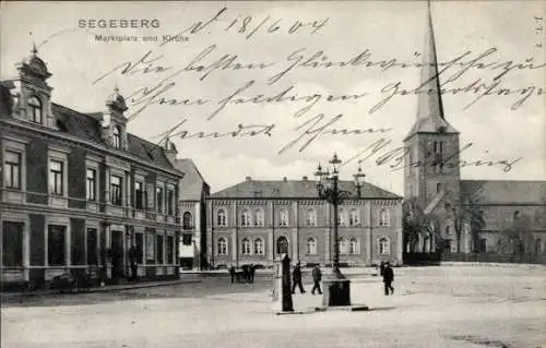 Ak Bad Segeberg in Holstein, Kirche, Marktplatz