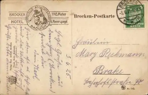 Ak Brockenbahn am Königsberg