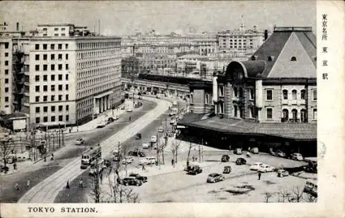 Ak Tokio Japan, Bahnhof