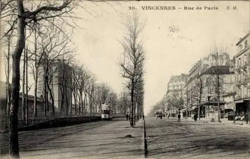 Ak Vincennes Val de Marne, Rue de Paris