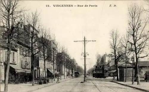 Ak Vincennes Val de Marne, Rue de Paris