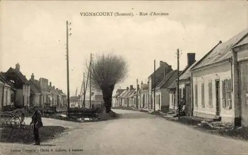 Ak Vignacourt Somme, Straßenansicht