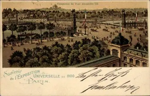 Ak Paris VII, Les Invalides, Pont Alexandre III, Exposition Universelle de 1900