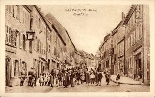 CPA Union de la Sarre Union de la Sarre Alsace Bas Rhin, Grand Rue