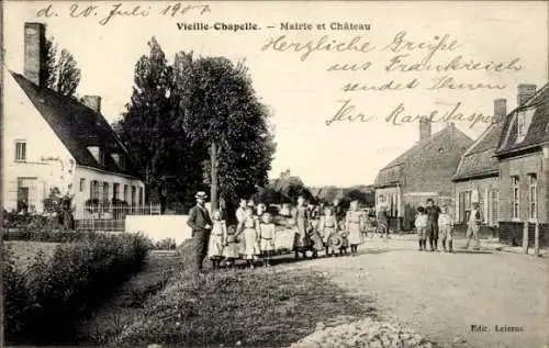 CPA Vieille Chapelle Pas de Calais, Marie et Château