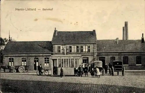 Ak Hénin Liétard Hénin Beaumont Pas de Calais, Bahnhof