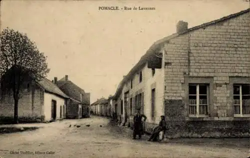 CPA Pomacle Marne, Rue de Lavannes