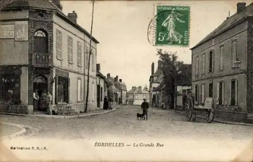 Ak Egriselles le Bocage Yonne, Hauptstraße