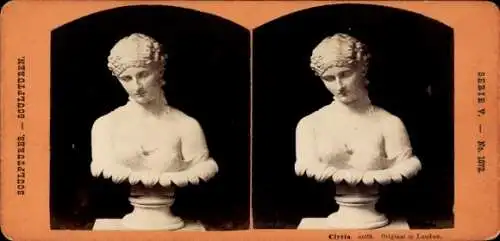 Stereo CdV Clytia, Büste, Skulptur