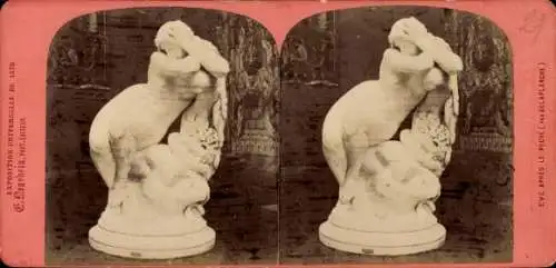 Stereo CdV Paris, Weltausstellung 1878, Skulptur