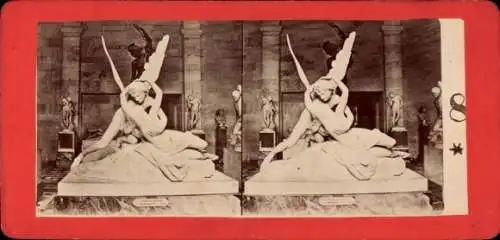 Stereo CdV Amor und Psyche, Skulptur von Antonio Canova