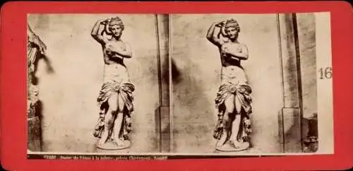 Stereo CdV Vénus à la toilette, Statue, Galerie Chiaramonti