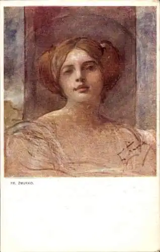 Künstler Ak Zmurko, Fr., Frauenbildnis, Portrait