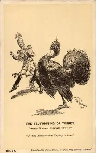 Künstler Ak Kaiser Wilhelm II, The Teutonising of Turkey