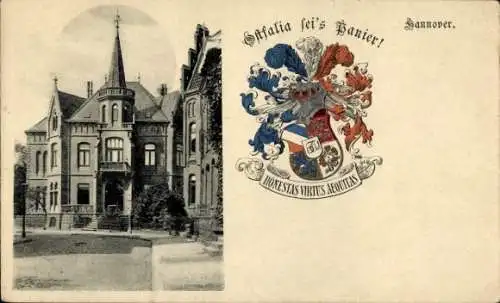 Studentika Ak Hannover, Ostfalia, Corpshaus, Wappen, WSC Weinheimer Senioren Convent