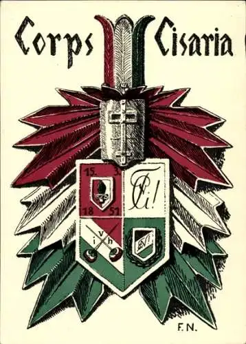 Studentika Ak München, Corps Cisaria, Wappen WSC Weinheimer Senioren Convent