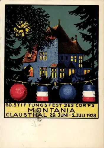 Studentika Ak Clausthal, Corps Montania, 60. Stiftungsfest 1928