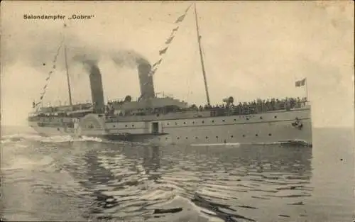 Ak Salondampfer Cobra in Fahrt