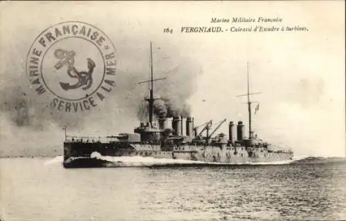 Ak Französisches Kriegsschiff, Vergniaud