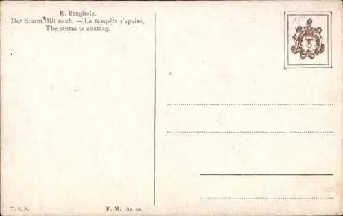 Künstler Ak Bergholz, R., Der Sturm läßt nach