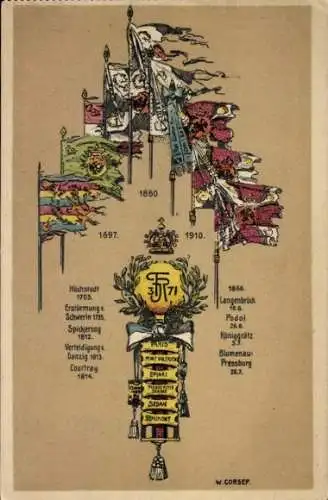 Ak Standarte, Fahne, Erstürmung von Schwerin, Verteidigung von Danzig