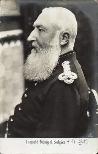 Ak Leopold, König der Belgier, Porträt