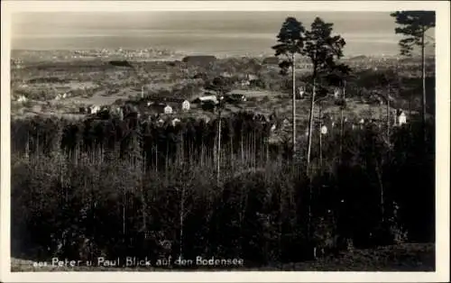 Foto Ak Kanton St. Gallen, Peter und Paul Blick auf den Bodensee