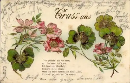 Glitzer Ak Klee, Gedicht