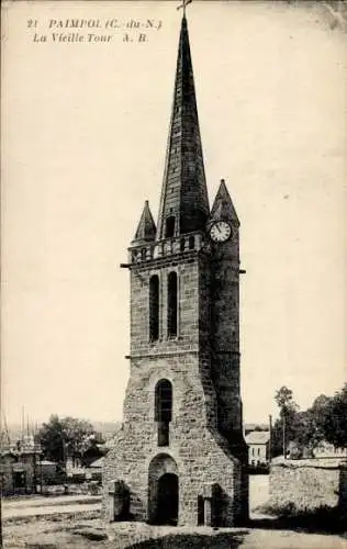 Ak Paimpol Côtes d’Armor, Die alte Kirche von Paimpol.