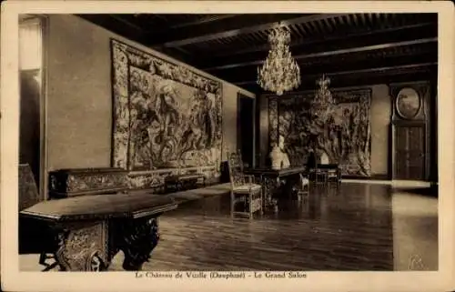 Ak Vizille Isère, Le Château de Vizille, Le Grand Salon