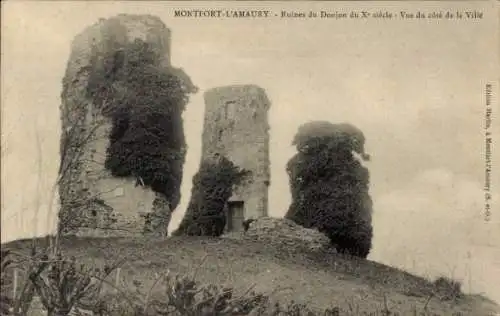 Ak Montfort l'Amaury Yvelines, Ruines du Donjon