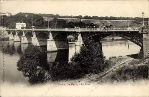 Ak Le Pecq Yvelines, Le Pont