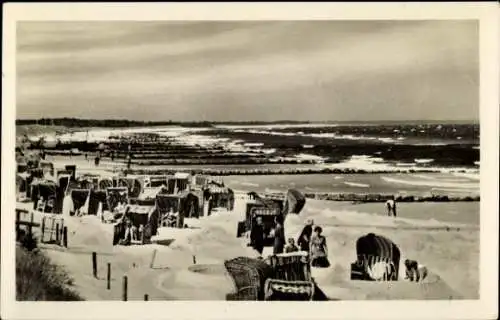 Ak Ostseebad Zingst, Strand, Strandkörbe