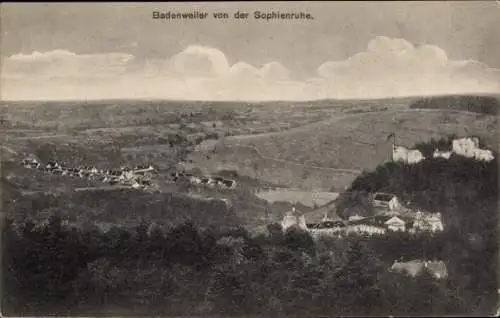 Ak Badenweiler im Schwarzwald, gesehen von der Sophienruhe