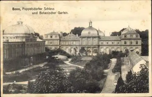 Ak Poppelsdorf Bonn am Rhein, Poppelsdorfer Schloss und Botanischer Garten