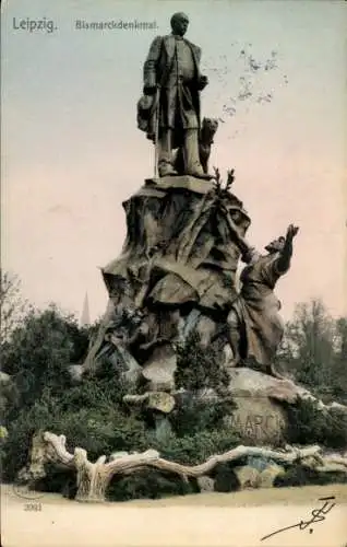 Ak Leipzig in Sachsen, Bismarckdenkmal