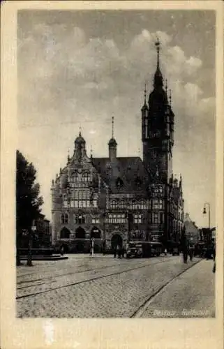 Ak Dessau in Sachsen Anhalt, Rathaus