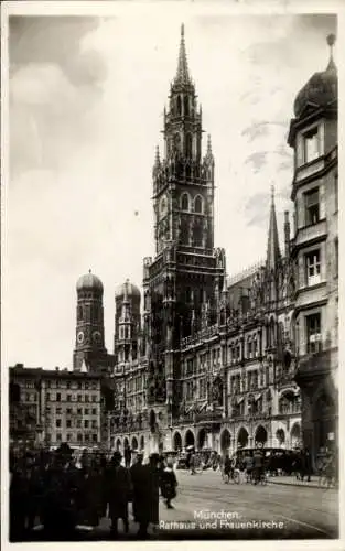 Ak München, Rathaus, Frauenkirche