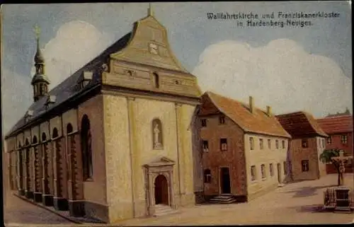 Ak Hardenberg Neviges Velbert Nordrhein Westfalen, Wallfahrtskirche, Franziskanerkloster